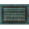thumbnail image 1 of Ahgly Company Indoor Rectangle Abstract Light Blue Modern Area Rugs, 6' x 9', 1 of 4