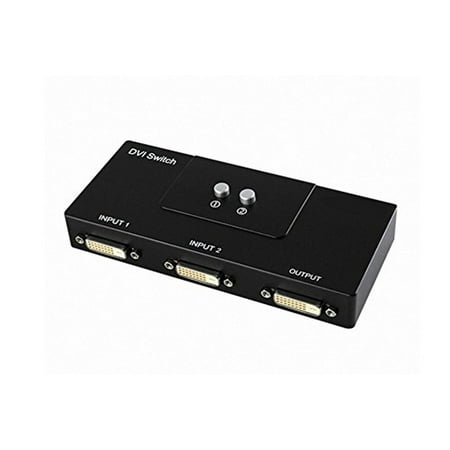 DVI 2 Port Manual Switcher Selector Switch Box Monitor single mode 1920X1080 (Best Monitor For Portrait Mode)