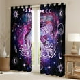 thumbnail image 2 of Castle Fairy Psychedelic Constellations Black Out Curtains for Teens,Galaxy Universe Curtains Pack of 2 (42x63 Each),Exotic Style Bedroom Curtains,Lightweight Room Decor, 2 of 6