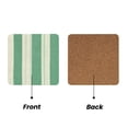 thumbnail image 2 of Multi-Shape Mdf Cork Coaster 4 Pieces Of Anti-Slip, Anti-Wear And Anti-Fouling 3.9in Easy To Clean And Stable Structure Lightgreen Stripe_18292_2 Square, 2 of 7