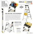 thumbnail image 5 of Gorilla Ladders Removable Dual Platform Heavy Duty Ladder With Project Bucket, 5.5 ft, Aluminum, Multicolor, 5 of 15