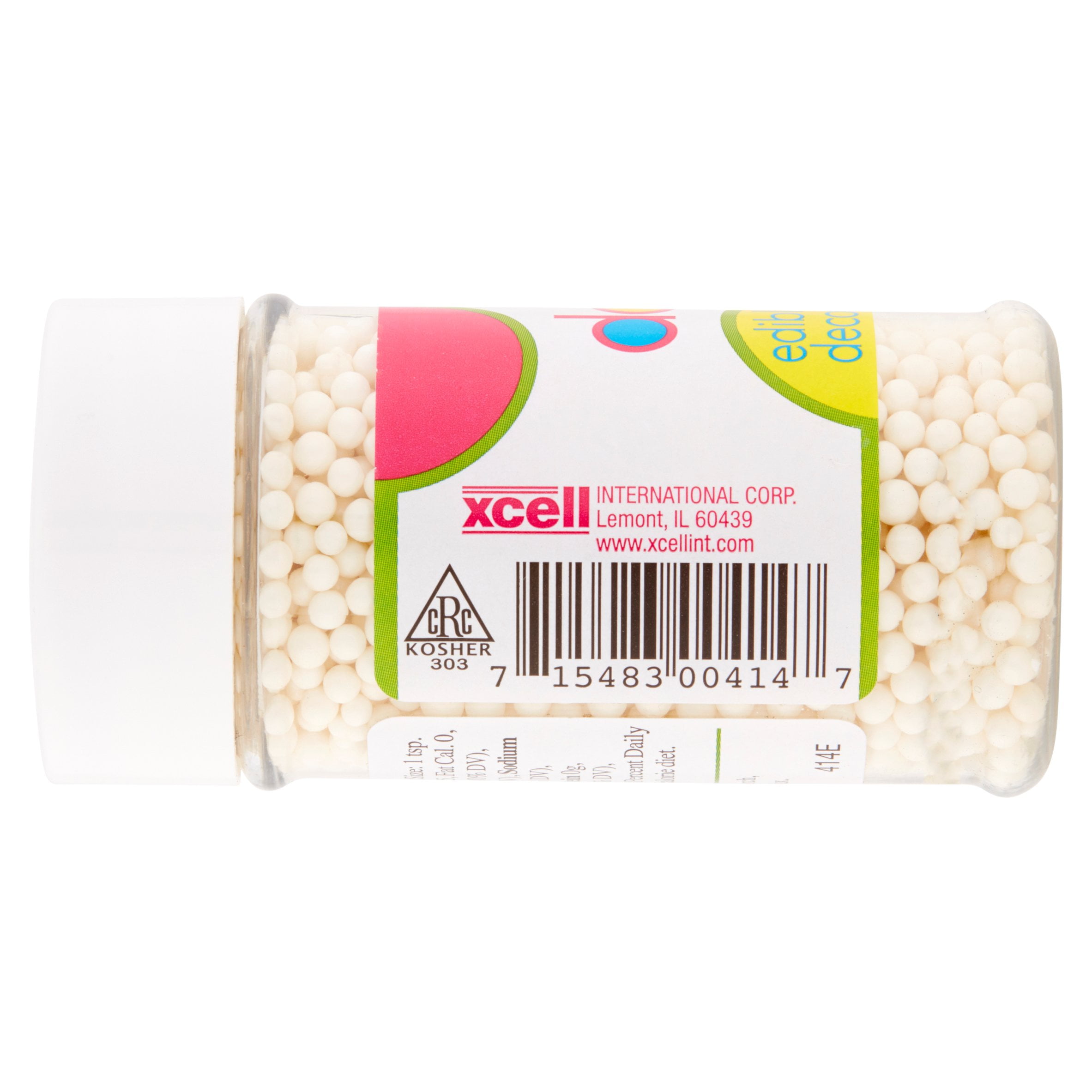 Dallies Mini White Sugar Pearls 2.95oz