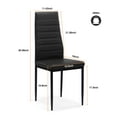 thumbnail image 6 of Dining Table and Chairs, Dinner Table Sets of 5, Upgrade Black Tempered Glass Sturdy Table Top, Dining Table Iron Tube Legs w/ Metal Frame, for Home, Kitchens, Dining Rooms, Cafe, S12726, 6 of 8
