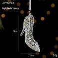 thumbnail image 3 of Colgante de acrílico para árbol de Navidad 2024, colgante de cristal de hielo transparente colorido, adorno de copo de nieve para Navidad, decoración de Año Nuevo, 3 of 5