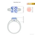 thumbnail image 4 of ANGARA Natural Solitaire Emerald-Cut 3.25 ct Tanzanite Split Shank Ring in 14K White Gold for Women (Size-9mm) | December Birthstone, Anniversary, Jewelry Gift for Women | Natural Tanzanite Ring, 4 of 8