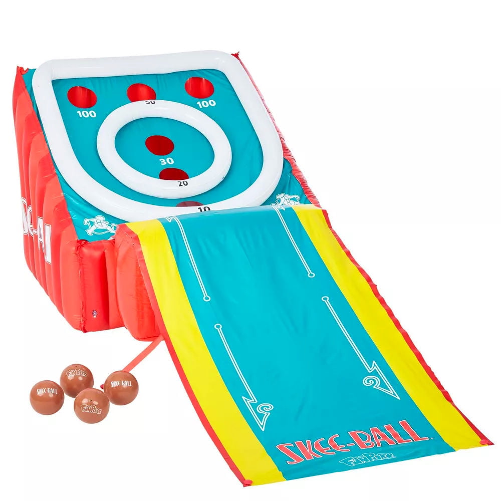 Skee Ball Game for Kids and Adults, Giant Inflatable Game, Arcade Game for Home, Includes 4 Balls