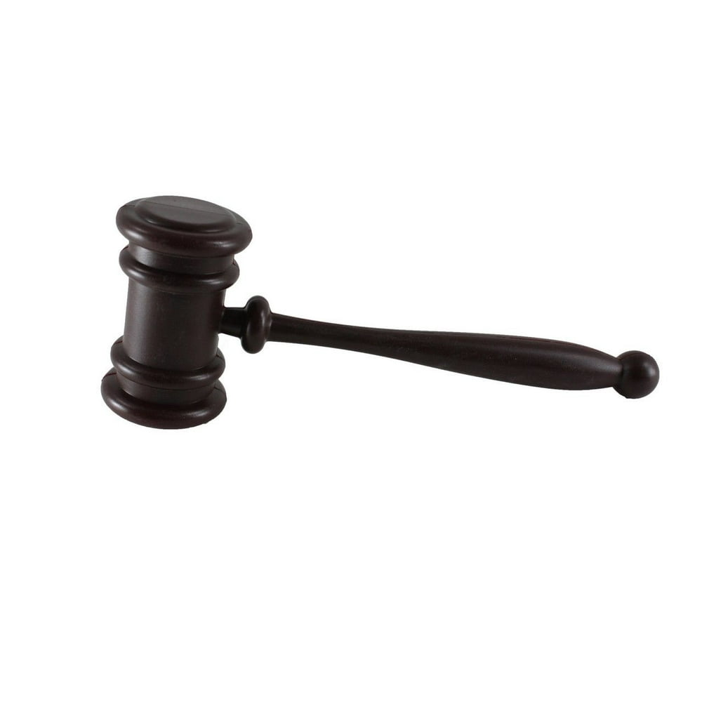 Costume Accessory Novelty Judges Judge Gavel Hammer Mallet Brown Plastic