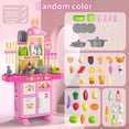 thumbnail image 3 of Lucky Doug Toddler Play Kitchen Toys for Girls 3-6 Years, 30.7 in/ 78 cm, Girls Play Pretend Toys Kitchen with Light Sound Spray, Gift for Toddlers Girls, 3 of 9