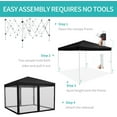 thumbnail image 5 of 10' x 10' Heavy Duty Pop Up Canopy with Mosquito Net, Instant Outdoor Shelter Large Canopy Tent for Outside, Gazebo with Mesh Sidewalls for Party, Backyard, Camping, 5 of 7