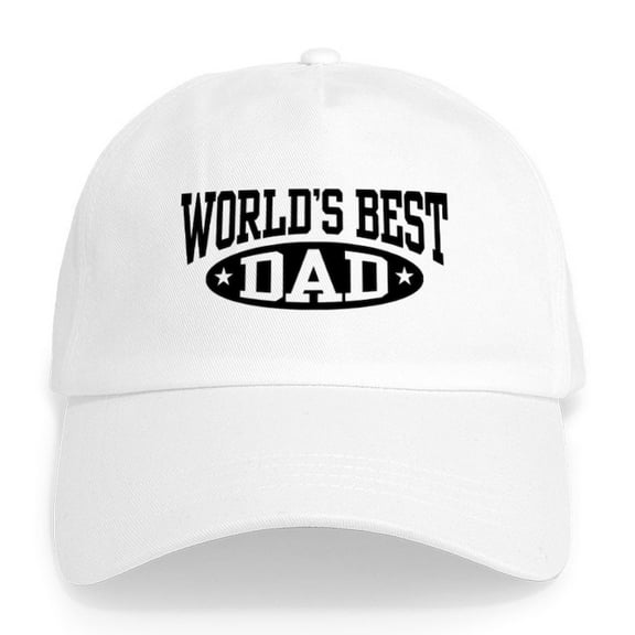 CafePress - World's Best Dad Cap - Adjustable 100% Brushed Unisex Casual Cotton Baseball Cap, Beige, 1