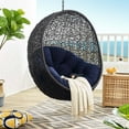 thumbnail image 5 of Swing Lounge Chair, Sunbrella, Black Navy Blue, Modern Contemporary Urban Design, Outdoor Patio Balcony Cafe Bistro Garden Furniture Hotel Hospitality, 5 of 8