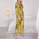 thumbnail image 3 of Balery White Wine Seamless Conjunto de Pijama con Estampado para Mujer, Conjunto de Dos Piezas con Manga Larga, Ropa de Dormir Suave con Bolsillos, Pijamas Cómodos-Large, 3 of 7