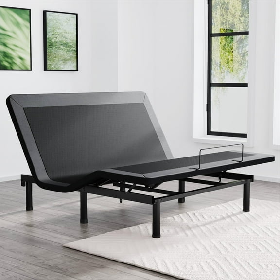 SunsGrove Motorized Upholstered Adjustable Bed Base with Wireless Remote, Head and Foot Incline, Memory Pre-Sets, Anti-Snore, Zero Gravity, Adjustable Leg Heights Bed Frame, California King
