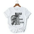 thumbnail image 6 of Man of God Lion Cross T-Shirt, White Tee for Faithful and Christian Fathers, 6 of 6