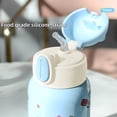 thumbnail image 4 of Taza Termo de paja de acero inoxidable para niños de 450ml con pegatinas de dibujos animados, botella de agua térmica portátil para estudiantes, taza aislada para niños, 4 of 5