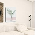thumbnail image 3 of 36" Pretty Green Foliage Pink Canvas Wall Art, 3 of 5