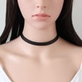 thumbnail image 2 of Simple Black Punk Choker Necklace for women Gothic Leather Chokers Necklaces Popular Party Statement Collar Jewelry ZYN, 2 of 6