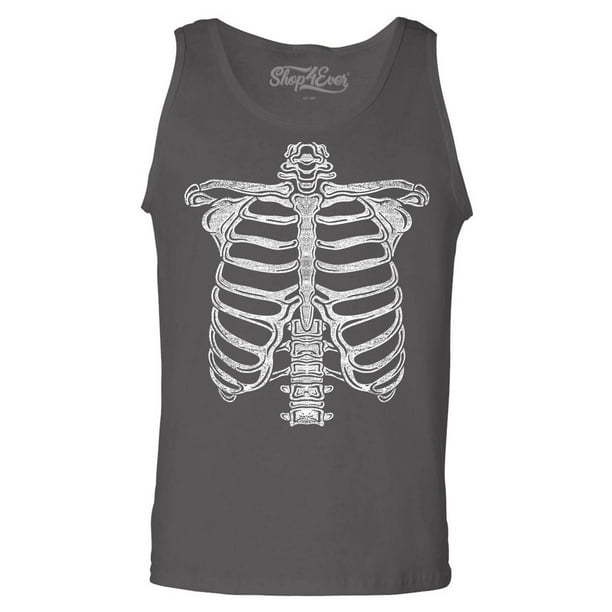 Shop4ever Shop4ever Men S Skeleton Ribcage Skull Halloween Costume Graphic Tank Top Walmart Com Walmart Com