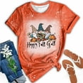 thumbnail image 3 of Hauts Habillés à Manches Courtes pour Femmes, Imprimé Graphique Tie-Dye, Col Rond, Coupe Ample, T-Shirt Blouse, 3 of 4
