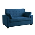 thumbnail image 5 of Serta Monroe Modern Convertible Loveseat with Full Size Sleeper, Navy Blue Woven Fabric, 5 of 18