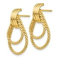 thumbnail image 2 of FB Jewels 14K Yellow Gold Polished & Textured Fancy Post Earrings, 2 of 3