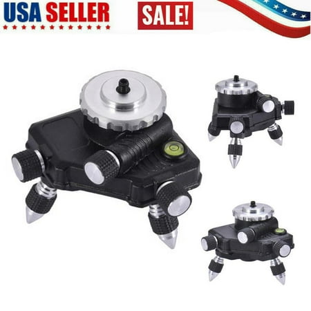 

Laser Level Adapter 360 Degree Metal Swivel Base for Laser Level Tripod Connector 1/4 Thread Mount and Leveling Bubble Fine Rotation Pivot Base for Fine Tuning