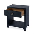 thumbnail image 3 of Butler Specialty Company Table de Chevet Asos en Raphia 1 Tiroir - Bleu Marine, 3 of 9