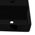 thumbnail image 3 of vidaXL Ceramic Bathroom Sink Basin with Faucet Hole Black Square, 3 of 4