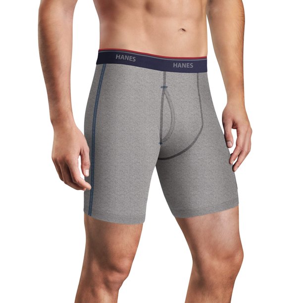 Hanes Men S Long Leg Sport Styling Boxer Briefs 5 2 Bonus Pack Walmart Com Walmart Com
