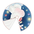 thumbnail image 3 of Bingfone Christmas Tree Skirt Mat Christmas Decoration Interior 30"-Cute Little Bunny Elephant Painting A Planet, 3 of 8