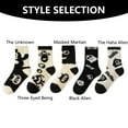thumbnail image 6 of LDU Women's Thermal Crew Socks, Fleece Lined with Whimsical Alien Pattern for Winter, 6 Pairs, 6 of 8