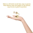 thumbnail image 3 of kusrkot 1:12 Scale LED Battery Operated Dollhouse Wall Sconce Light With Shade, Golden, 3 of 9