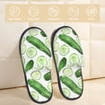 thumbnail image 2 of House Slippers for Women Men - funny Cucumber Print Lightweight House Shoes Fuzzy Slippers, Soft Slip-On Cozy House Slippers for Woman Indoor Outdoor, 2 of 7