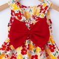 thumbnail image 7 of QTOCIO Toddler Girls Dresses, Baby Girl Summer Clothes, Toddler Baby Girls Summer Casual Sleeveless Floral Dress Cute Bow Print Dress, Red, 18 Months, 7 of 7