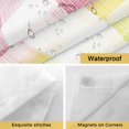 thumbnail image 5 of No Hook Shower Curtain with Snap in Liner, Easter Red Yellow Blue Stripes Waterproof Fabric Bathroom Curtain Mesh Top Window, Abstract Buffalo Plaid Shower Curtains 72x72in, 5 of 9