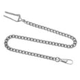 thumbnail image 3 of Men's Silver-Tone Blue Dial Covered Quartz Pocket Watch with Chain # GWC15042SBL, 3 of 3