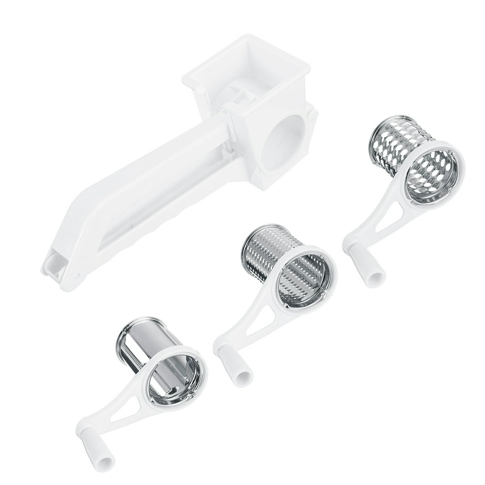 3 In 1 Manual Rotary Cheese Grater Stainless Steel Cheese Cutter Blades