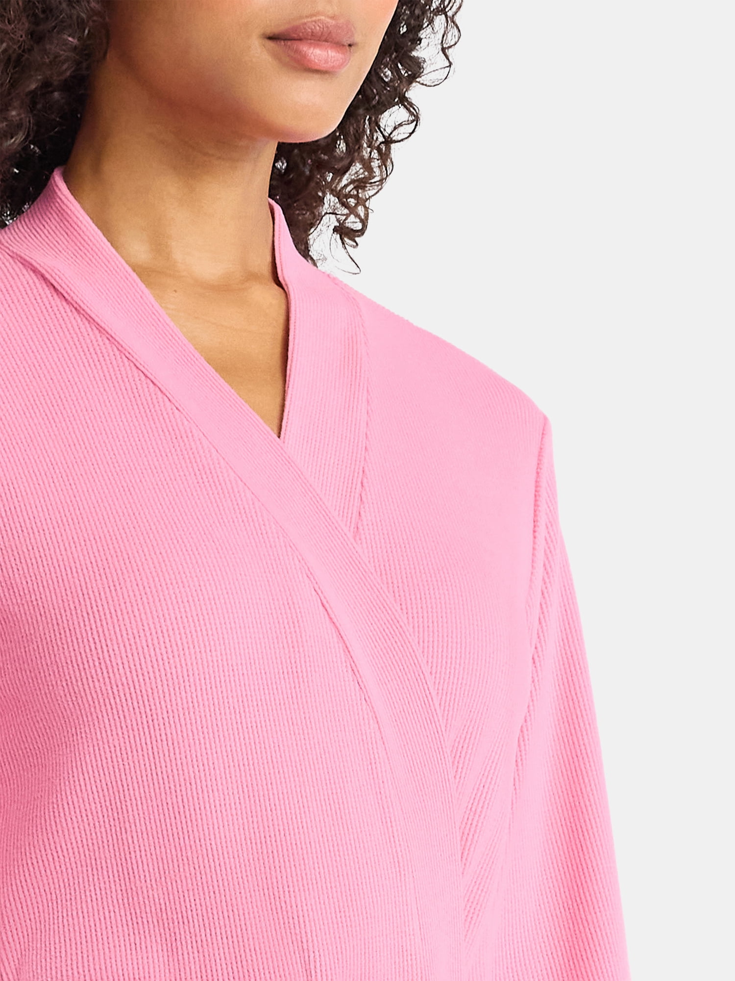 Lissome Women's and Women's Plus Size Waffle Knit Wrap Robe, Sizes S-4X