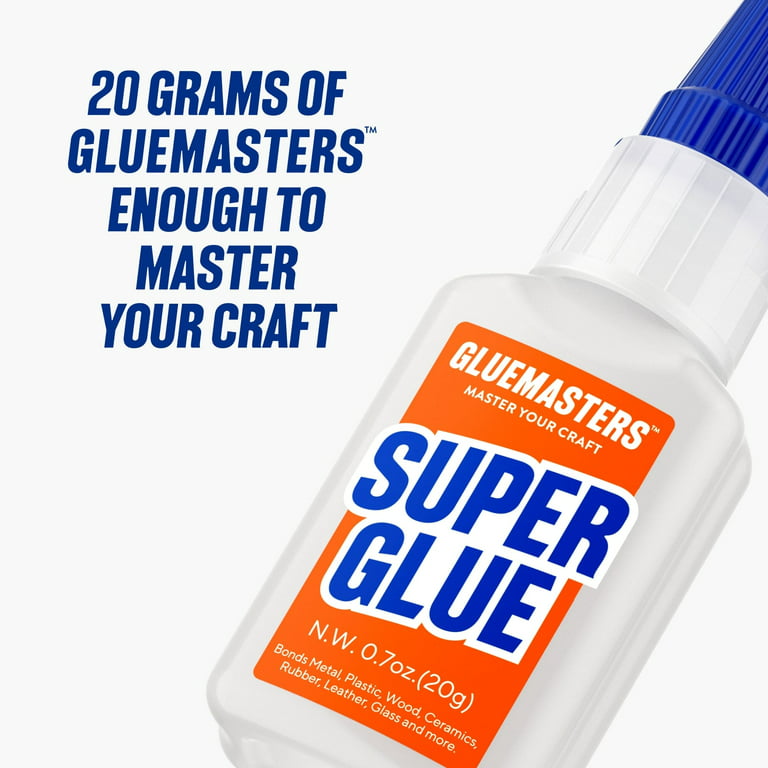 Glue Masters (2 oz Thin Viscosity) Shoe & Wood Adhesive General Home Repair Tool for Glass Plastic Rubber Metal & More, Clear