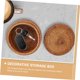thumbnail image 3 of Autumn vine woven round storage box Tea Dim sum snack storage basket Chess storage basket Straw woven tape, 3 of 4