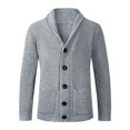thumbnail image 2 of Chaqueta de suéter de manga larga con cierre de botón informal para hombre Pompotops oipoqjl39980, 2 of 7