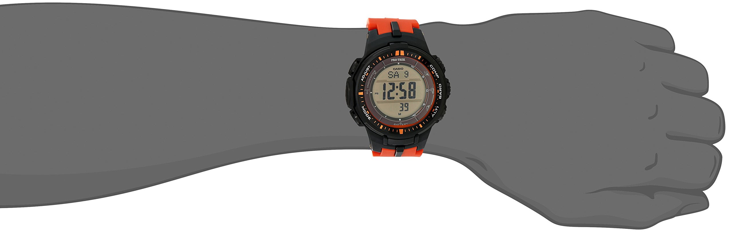 Casio Men's PRW-3000-4DR Pro Trek Digital Display Quartz Orange