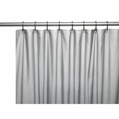 3 Gauge Vinyl Shower Curtain Liner w/ Weighted and Metal