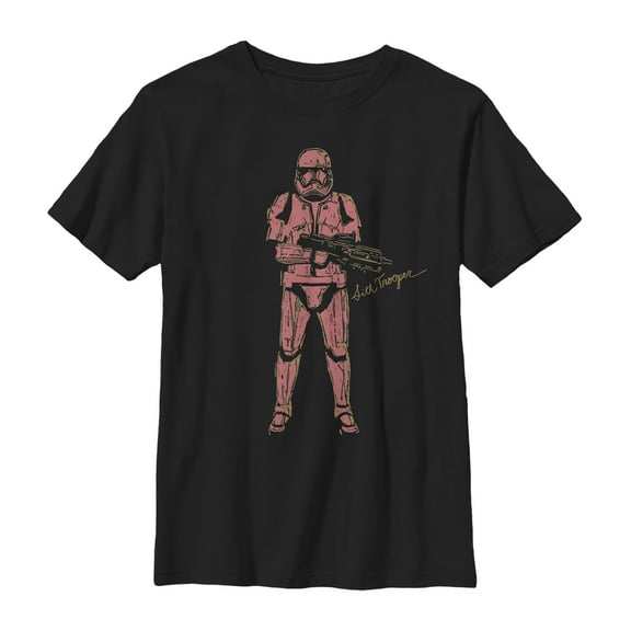 Boy's Star Wars: The Rise of Skywalker Sith Trooper Villain  Graphic Tee Black Medium