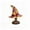 E-Orange, variant on Luckky Stained Glass Witch Hat Lamp Style Resin Night Light,USB Powered Gothic Wizard Hat Table Lamp with Ghost & Moon Details,Spooky Decorative Lighting for Table
