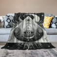 thumbnail image 2 of Orinice Moon Star Triangle Warm Lightweight Blanket Soft Fleece Blankets 3 Sizes All Seasons Sofa Decor Cow Gifts 60x80in, 2 of 6