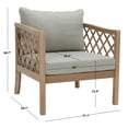 thumbnail image 3 of SAFAVIEH Couture Fiji Modern Eucalyptus Wood Solid Patio Chair, Brown/Light Grey, 3 of 13