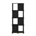 thumbnail image 4 of Furinno Brahms 5-Tier Storage Shelf with 4 Doors, Black Oak/Black, 4 of 7