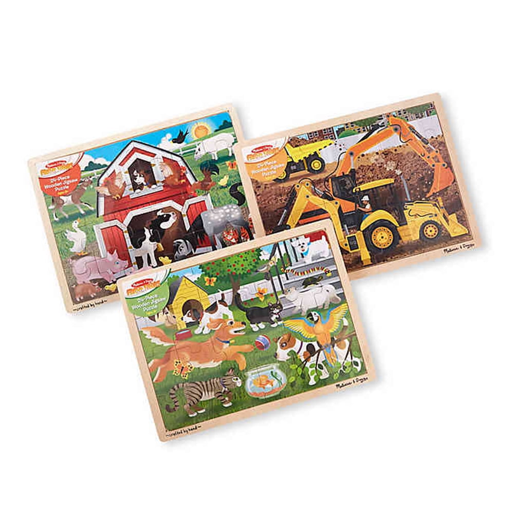 3 pack wooden puzzles
