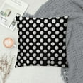 thumbnail image 2 of HENGT  Black and White Polka Dot Throw Pillow Cover Decorative Soft Square Cushion Case Fall Autumn Winter Christmas Home Decor Sofa Standard Size Accent Pillowcase Sham, 2 of 5